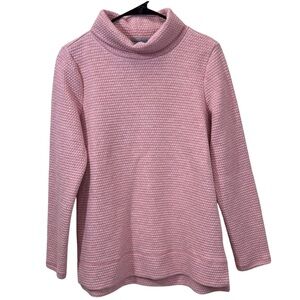 T by Talbots Textured Pink Turtle Neck Pullover‎ Size M